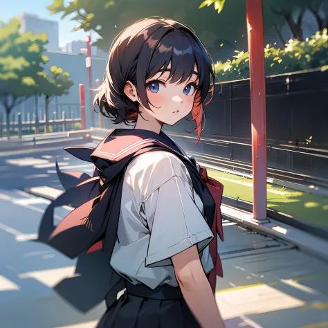 Japanese school girl,JK,  outdoor --auto --s2