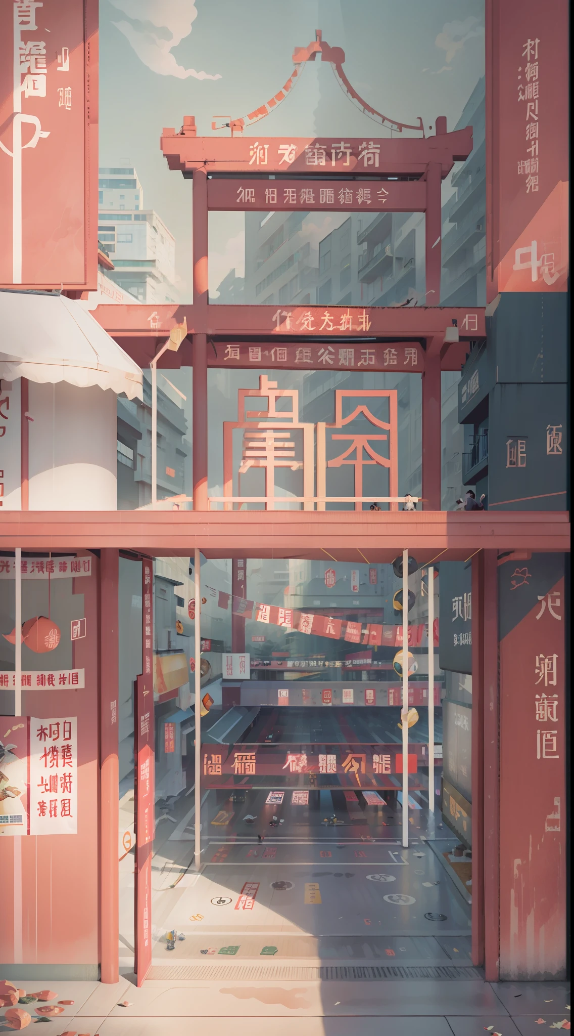 Poster Nanchang China City illustration high quality