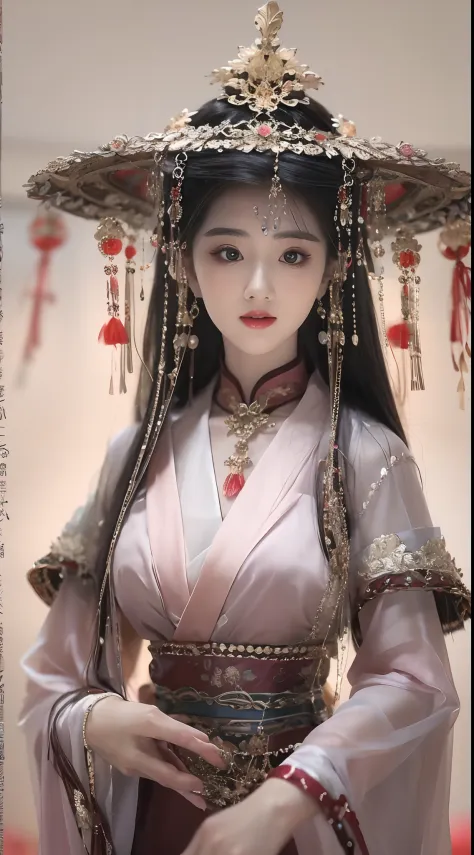 1 18-year-old girl is extremely pretty and graceful, dressed in a slender, ancient han dynasty costume, masterpiece, highres, In...