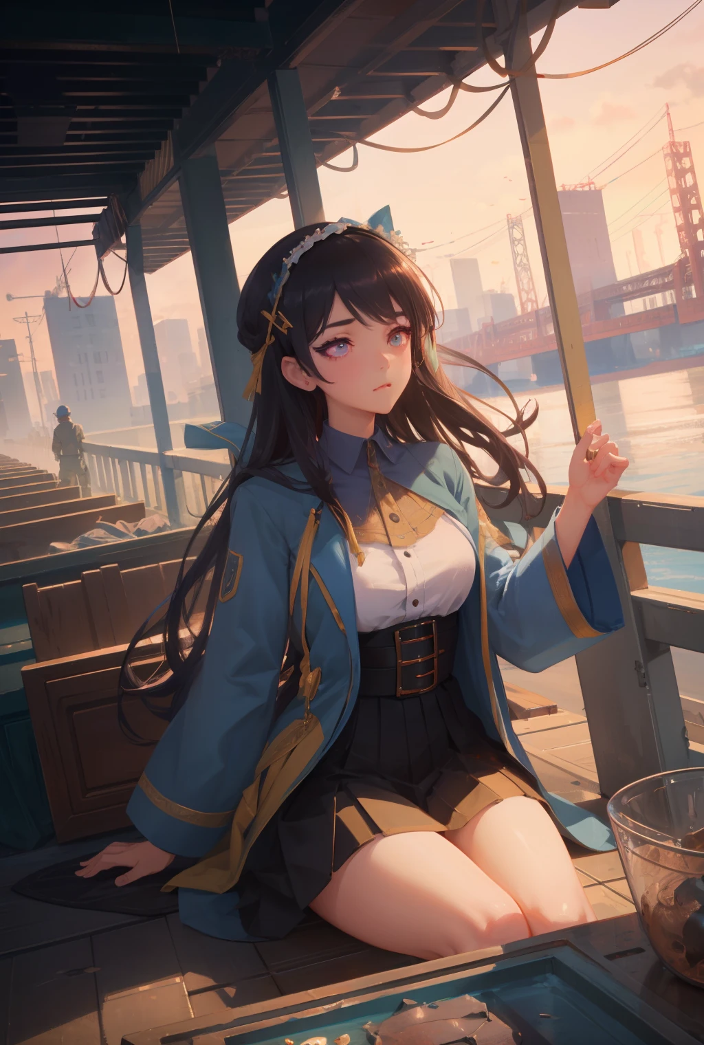 dreamy, (masterpiece), best quality, 1girl, amazing, beautiful detailed eyes, fine details, depth of field, extremely detailed CG,