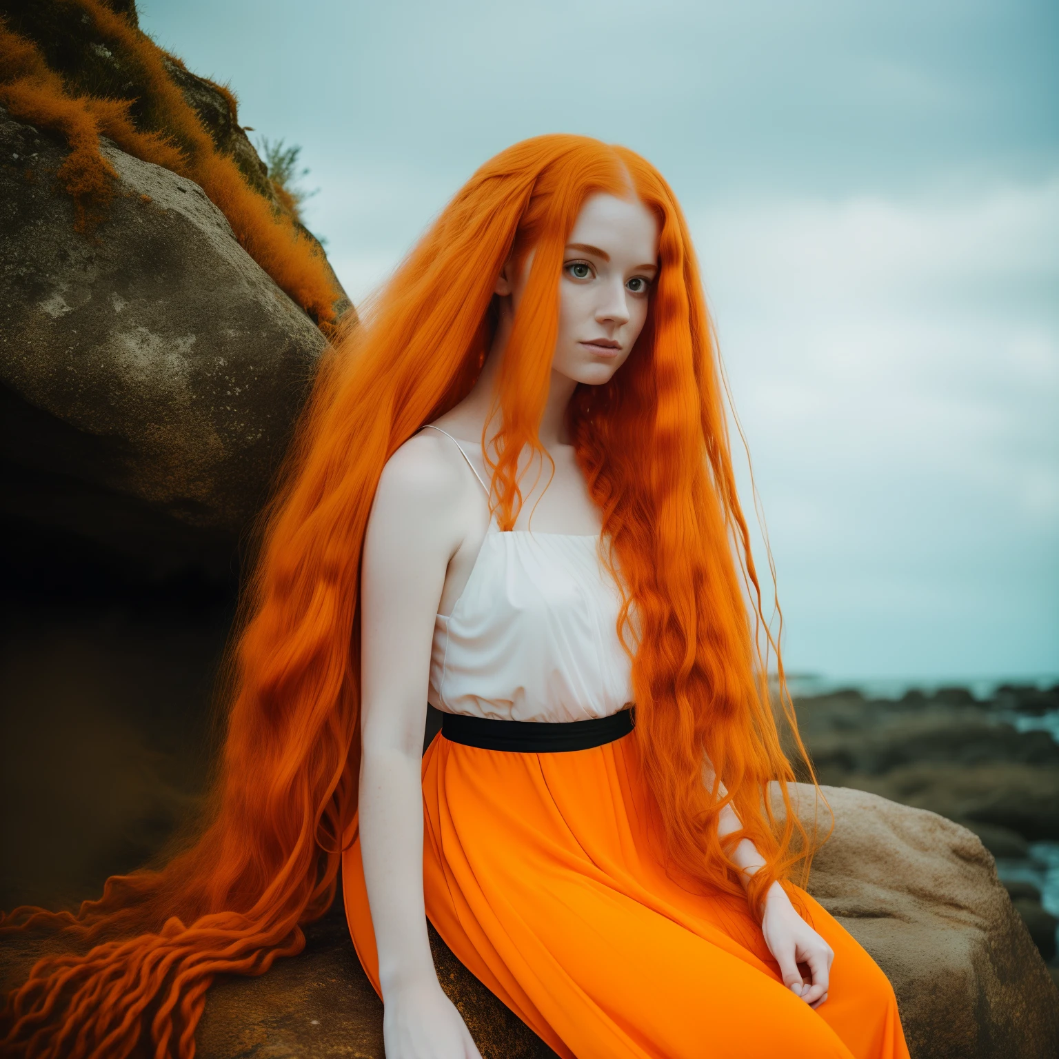 beautiful girl with orange hair