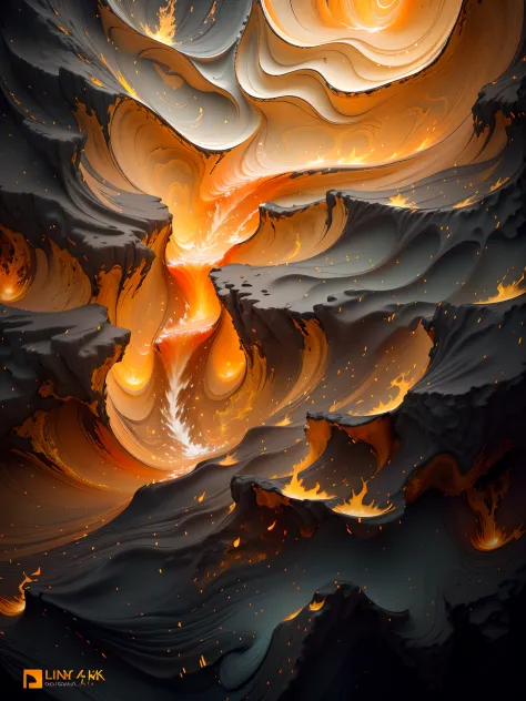 Close up of fire and water background on black background, liquid fire, 4k vertical wallpaper, 4k vertical wallpaper, 8k vertica...