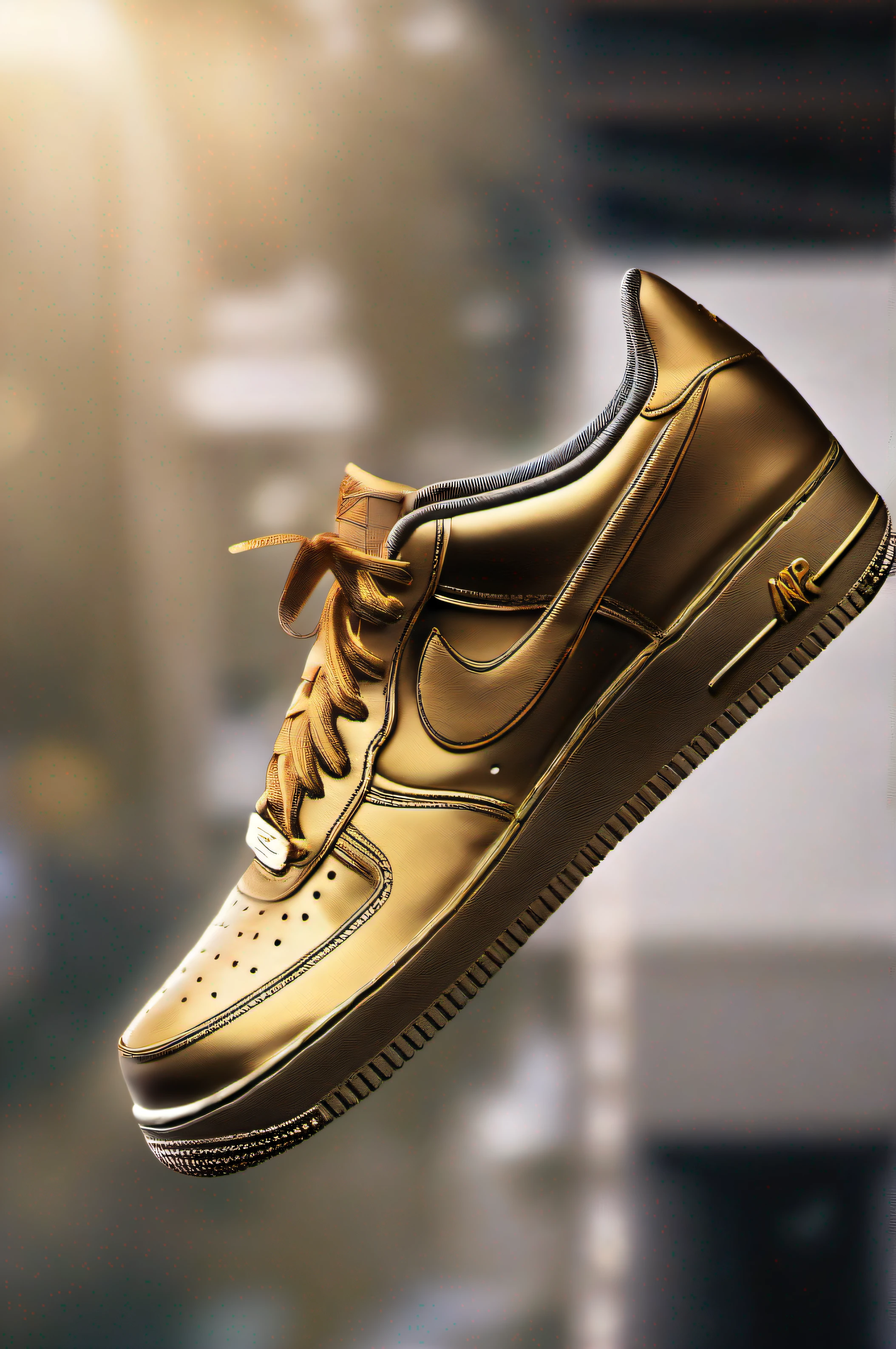 Nike air force 1 low metallic gold SeaArt AI