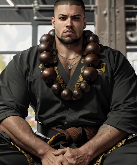 (wearing heavybeads: 1.8), sitting in a factory, (realistic styled by karol bak : 1.4). german ethnicity boy, medium closeup of ...