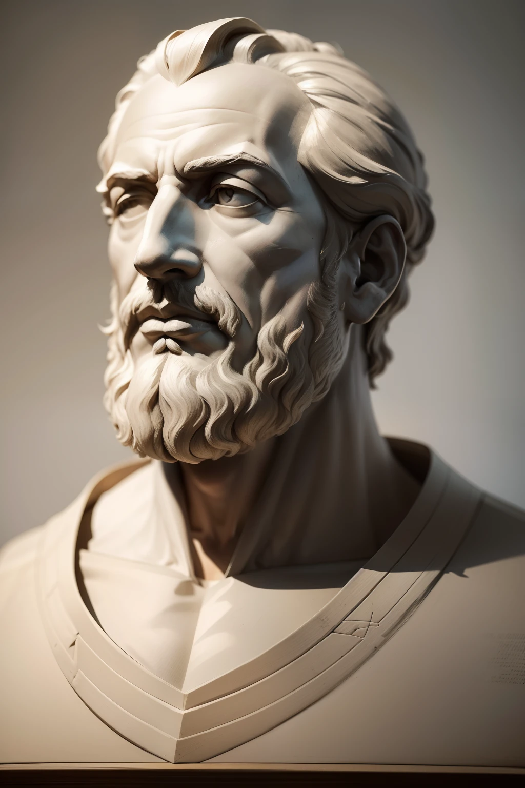 A close up of a bust of a man with a beard - SeaArt AI