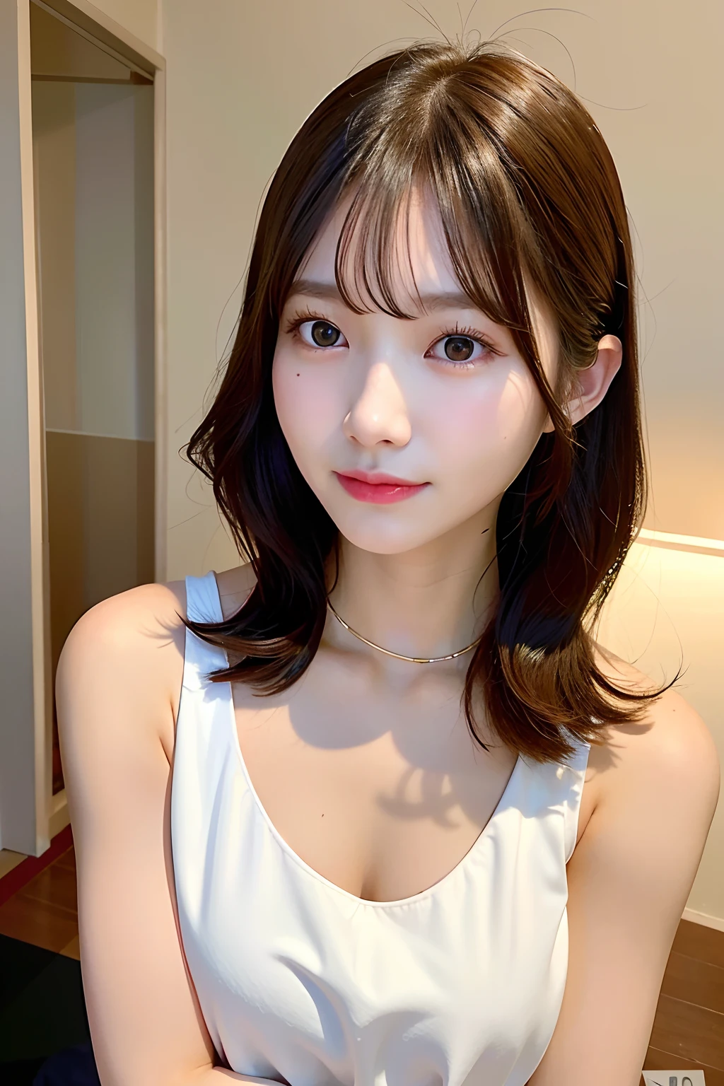 Ace, 4k, High Resolution, Masterpiece, Best Quality, Head: 1.3, (Korean K-pop Idol), Delicate Skin, Sharp Focus, (Cinema Lighting), Clavicle, Morning, Soft Light, Dynamic Angle, [:(detailed face:1.2):0.2], armpit wrinkles, thigh gap, red dress, slim, mid-chest, cleavage, full body,