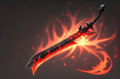Maldrak's Bloodblade is a longsword with a fiery black blade, forged in the pits of Hell by demonic craftsmen. Its hilt is adorned with bloody runes that seem to move like living serpents when the blade is wielded. The unholy fire that dances along the bla...