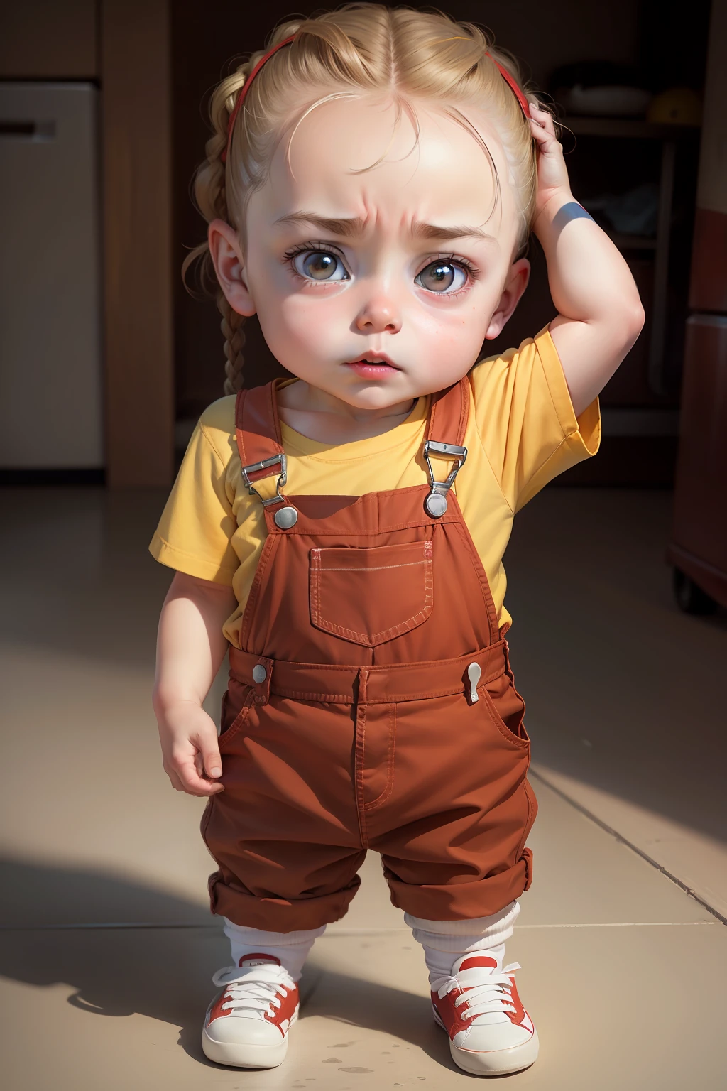 Photorealistic depiction of Stewie Griffin in a realistic style, a one ...