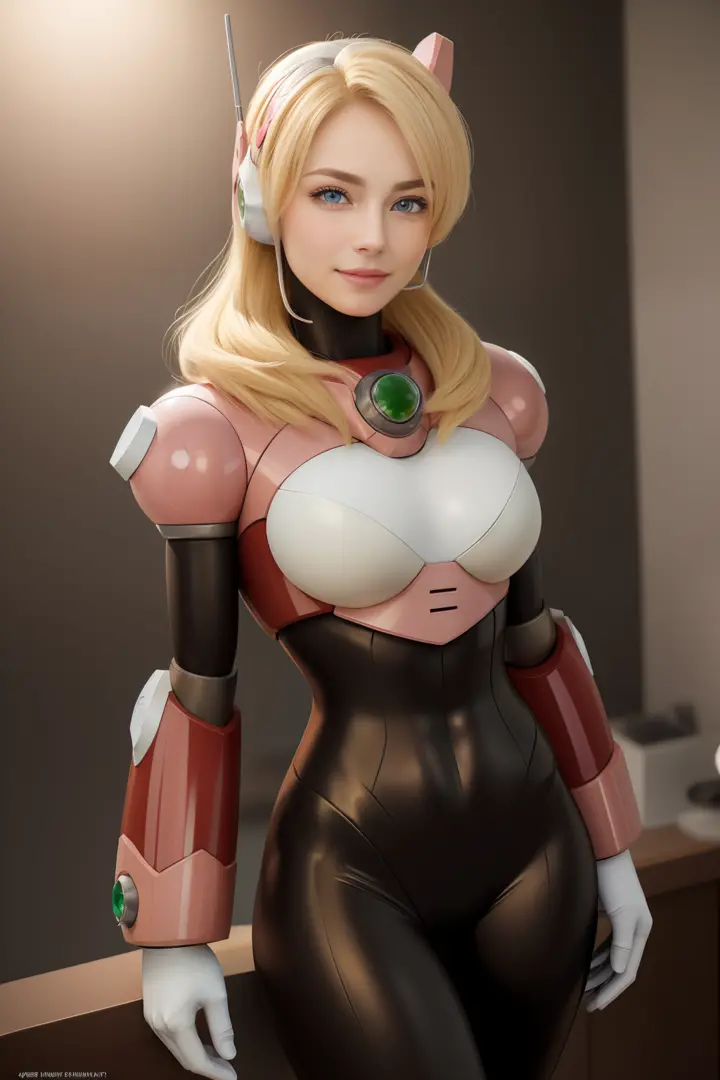 alia_megamanx, 1girl, solo, breasts, blue eyes, blonde hair, android, long hair, robot ears, spread legs, masterpiece, high quality,, (masterpiece, best quality:1.4), (modern days), (cowboy shot), 1girl, solo, pov, sfw, stunning girlfriend, (standing:1.1),...