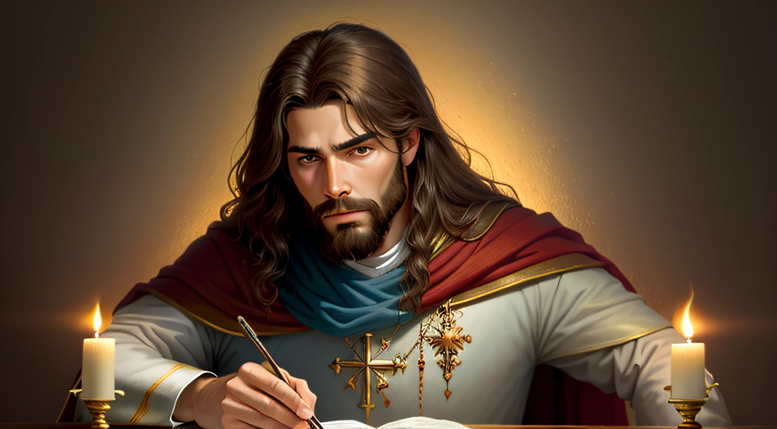 Jesus sitting on a rock with a stick in his hand, Jesus Cristo, Greg Olsen, Retrato de Jesus Cristo, Christian art, O Senhor e Salvador, jesus of nazareth, sua mente contemplando a eternidade, beautiful image ever created, pintura religiosa, breathtaking art, biblical painting, Jovem Deus Todo-Poderoso, ( ( Thomas Kinkade ) ), Jesus, catholic religious art, Retrato de Deus