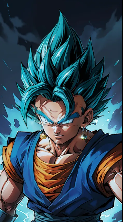 vegetto transformado em super saiyajin blue