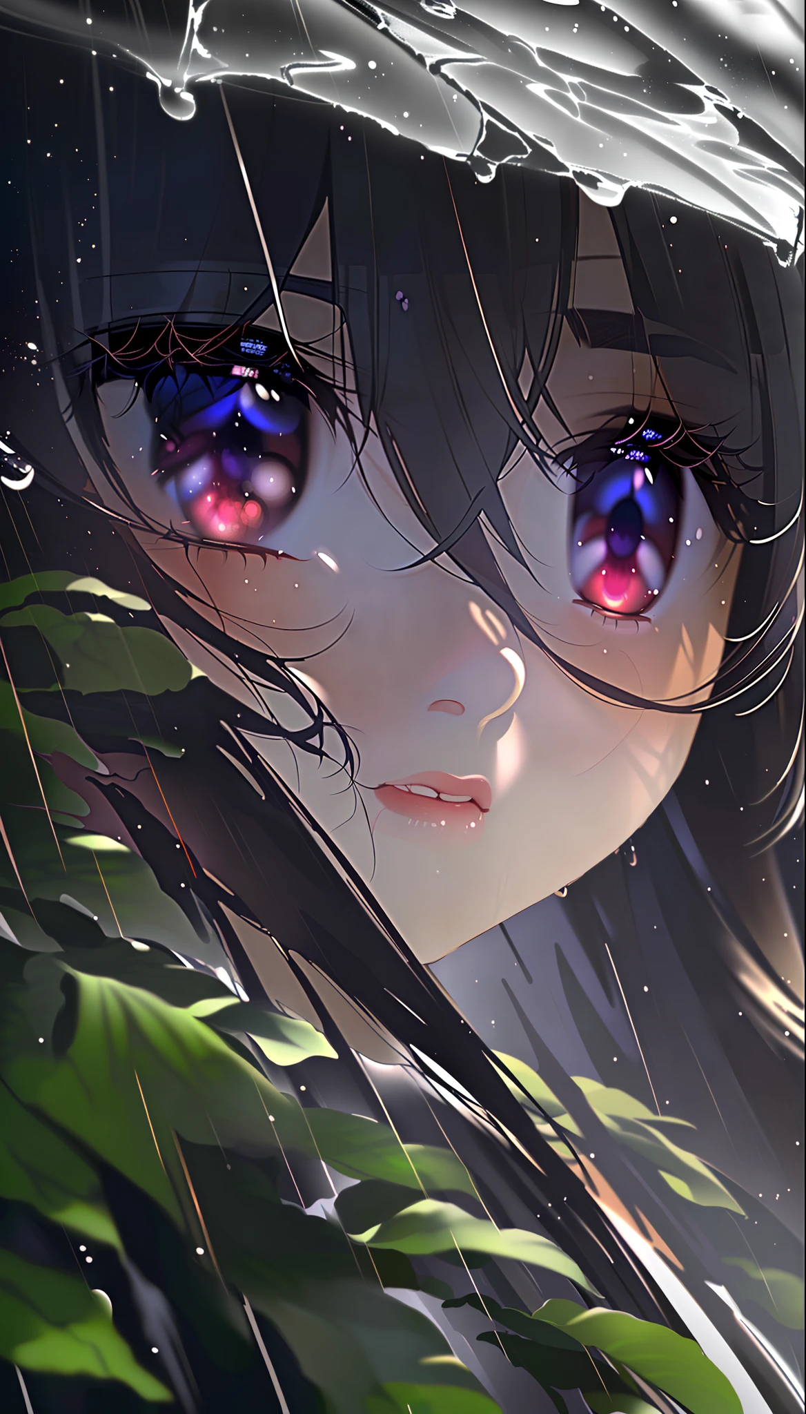 Chica de anime con paraguas bajo la lluvia, impresionante retrato de cara de anime, detailed arte animado digital, estilo anime 4k, hermoso retrato animado, retrato detallado de chica anime, Hermosa cara de anime, arte animado digital, Fondo de pantalla animado 4K, hermosas ilustraciones de anime, Fondo de pantalla de arte anime 4K, fondo de pantalla de arte anime 4k, ilustraciones de anime detalladas, obra de arte al estilo de guweiz