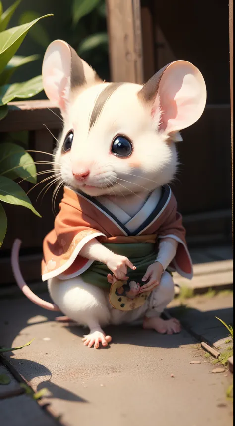 Japan Aquarel cute baby mouse