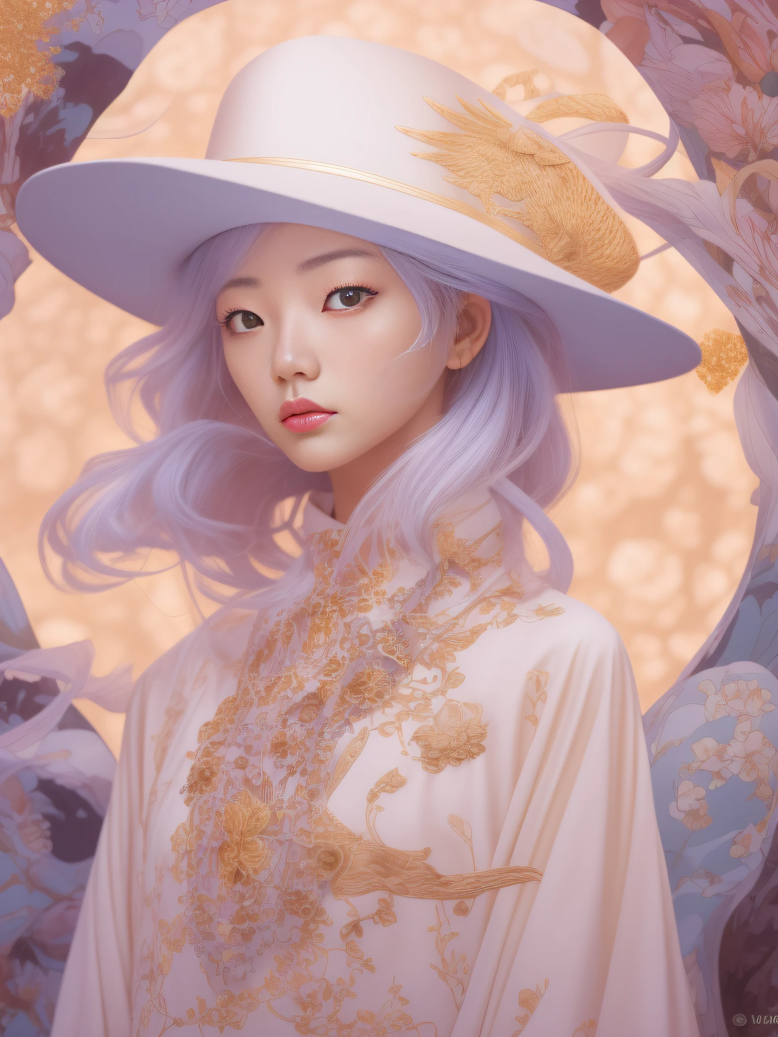 um sentimento forte, vigorosamente articulado, exploração cuidadosamente navegada da tradição e da civilização por Hsiao-Ron Cheng, james jean, Miho Hirano, Takato Yamamoto, centopéias iluminação extremamente temperamental, características faciais detalhadas, Rastreamento de raio, Fujicolor, tiro de vaqueiro, 8K, retina, Anatomicamente correto, Pele texturizada, premiado, 16k