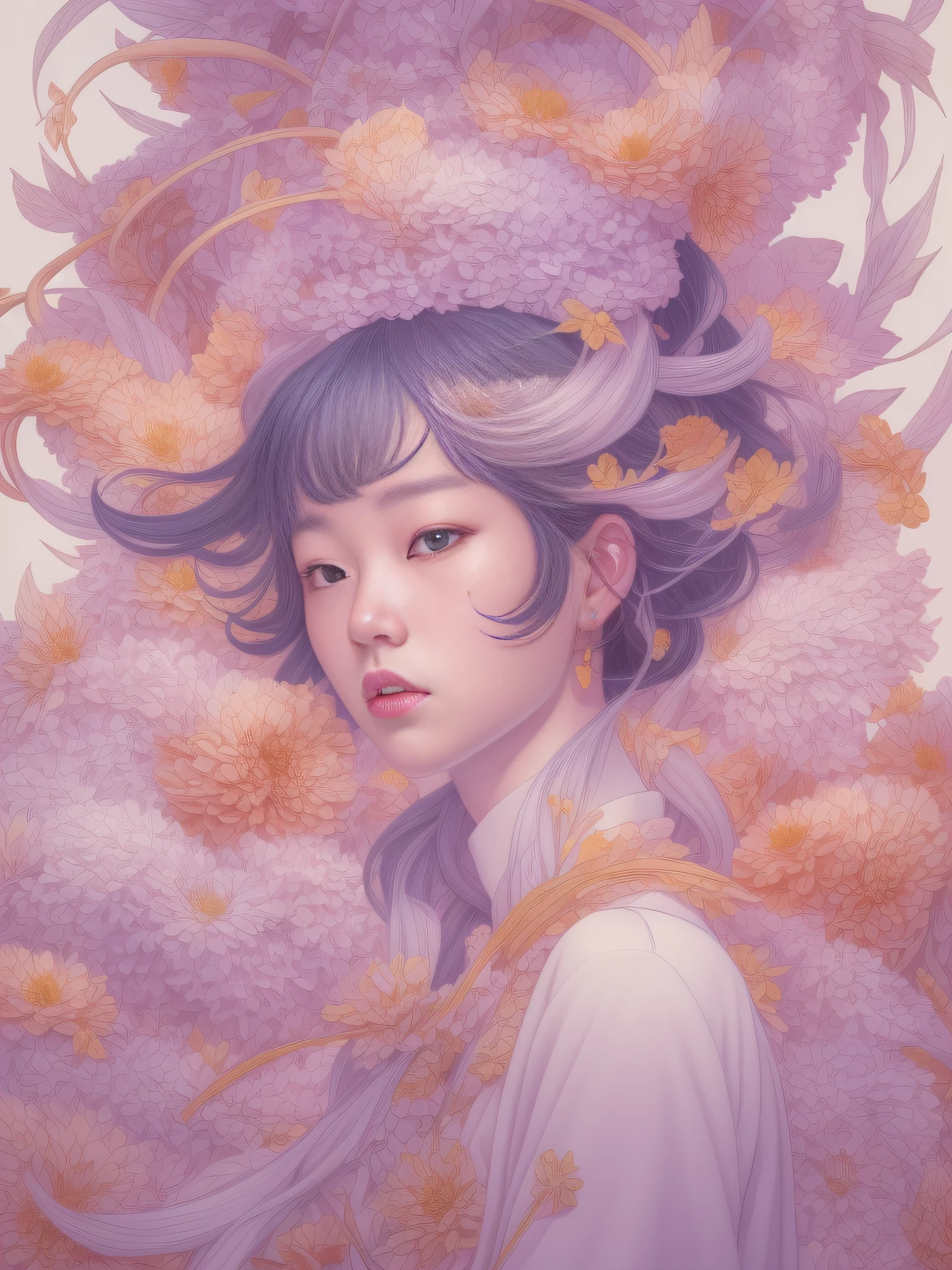 a strongly felt, vigorously articulated, carefully navigated exploration of tradition and civilization by Hsiao-Ron Cheng, James jean, Miho Hirano, takato yamamoto, centipedes extremely moody lighting, detailed facial features, ray tracing, Fujicolor, cowboy shot, 8K, retina, anatomically correct, textured skin, award winning, 16k