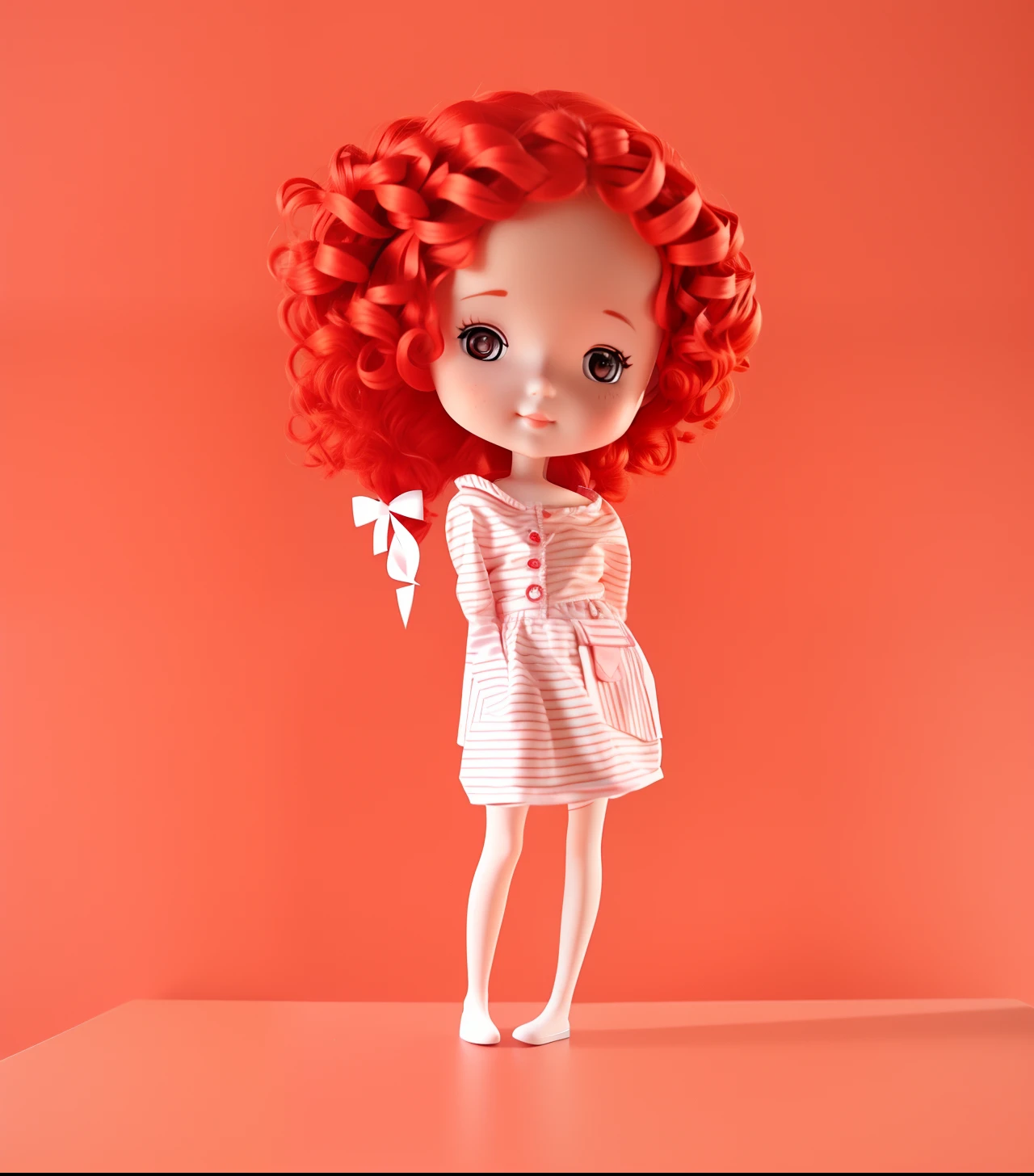 red hair red dress cartoon