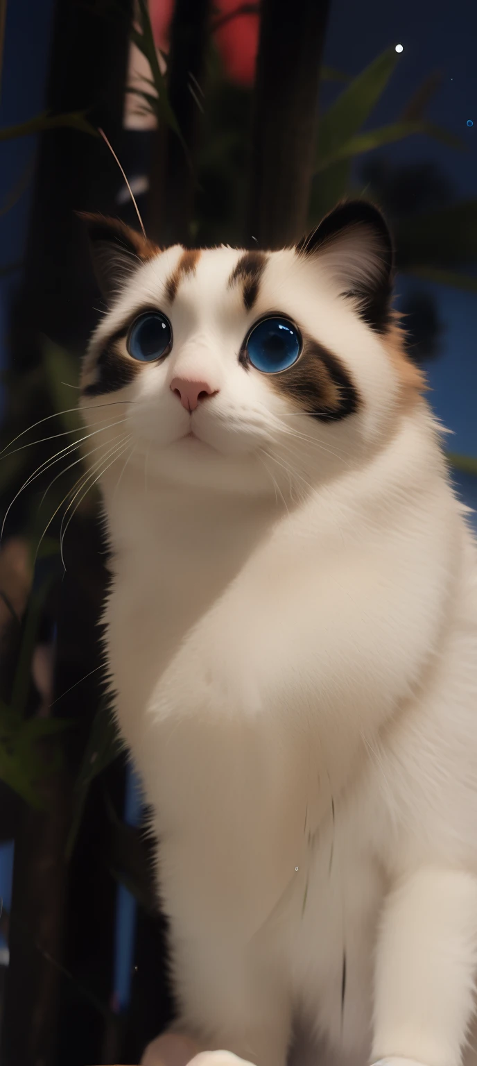 可爱的布偶猫，藍眼睛，