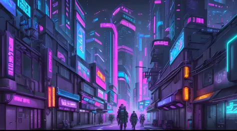 Futuristic city with neon lights and futuristic streets, Neon city in the background, futuristic street, synthwave city, futuristic city street, Neon City, Cyberpunk city setting, neon megacity in the background, vaporwave city, cyberpunk city street, futu...