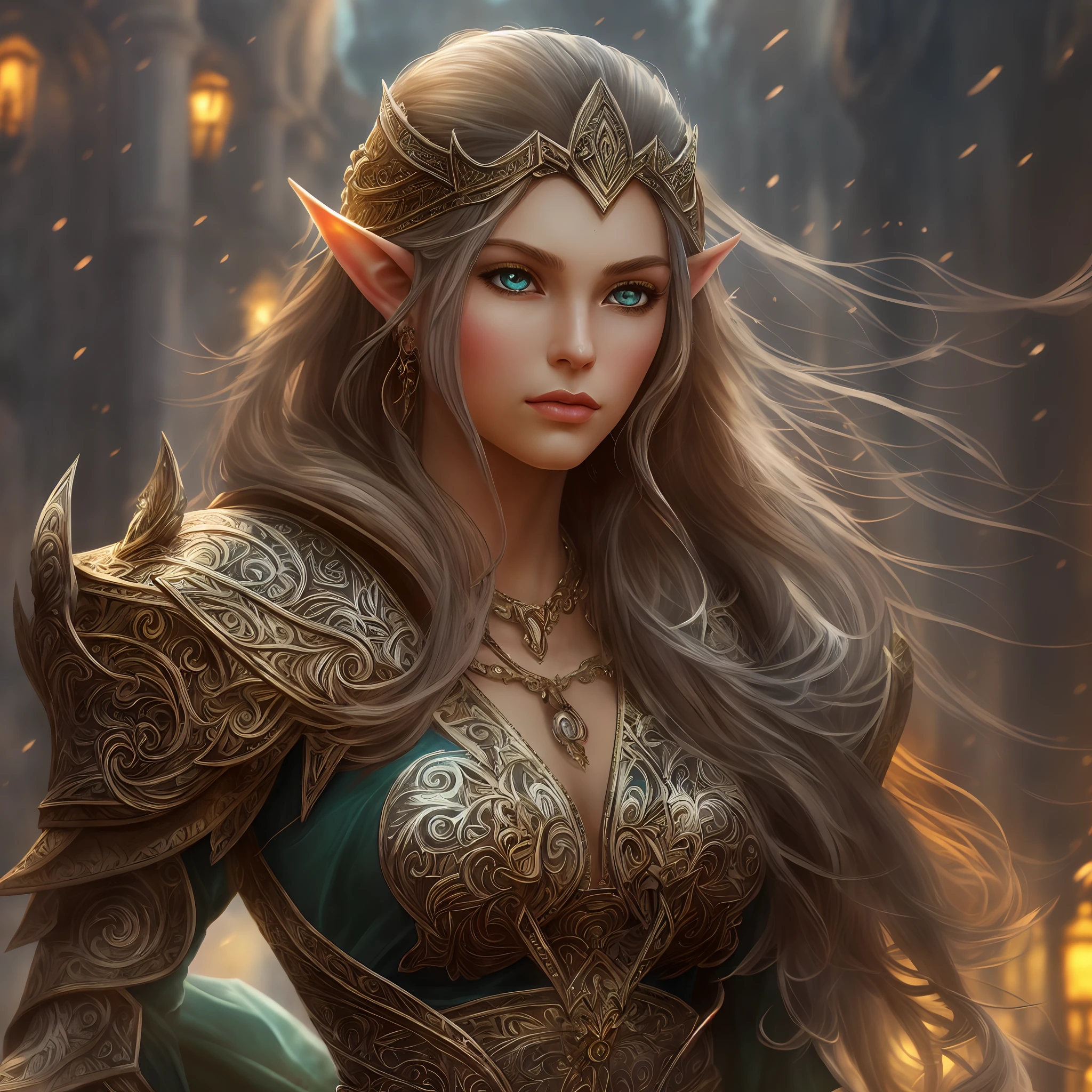 high details, best quality, 8k, [ultra detailed], masterpiece, best quality, (extremely detailed), dynamic angle, ultra wide shot, photorealistic, fantasy art, dnd art, rpg art, realistic art, a wide angle picture of an epic female elf, ready for battle  (intricate details, Masterpiece, best quality: 1.6) , full body, [[anatomically correct]]  (intricate details, Masterpiece, best quality: 1.6) casting magic spell (intricate details, Masterpiece, best quality: 1.5), [colorful magical sigils in the air],[ colorful arcane markings floating] (intricate details, Masterpiece, best quality: 1.6), holding a [sword] (intricate details, Masterpiece, best quality: 1.6) holding a [sword glowing in red light] (intricate details, Masterpiece, best quality: 1.6). in fantasy urban street ( (intricate details, Masterpiece, best quality: 1.6), a female, beautiful epic female elf, wearing elven leather armor (intricate details, Masterpiece, best quality: 1.3), wearing colorful cloak, flowing cloak, high heeled leather boots, ultra detailed face (intricate details, Masterpiece, best quality: 1.6), small pointed ears, thick hair, long hair, dynamic hair, fair skin intense eyes, fantasy city background (intricate details, Masterpiece, best quality: 1.6), sun light, backlight, depth of field (intricate details, Masterpiece, best quality: 1.3), high details, best quality, highres, ultra wide angle