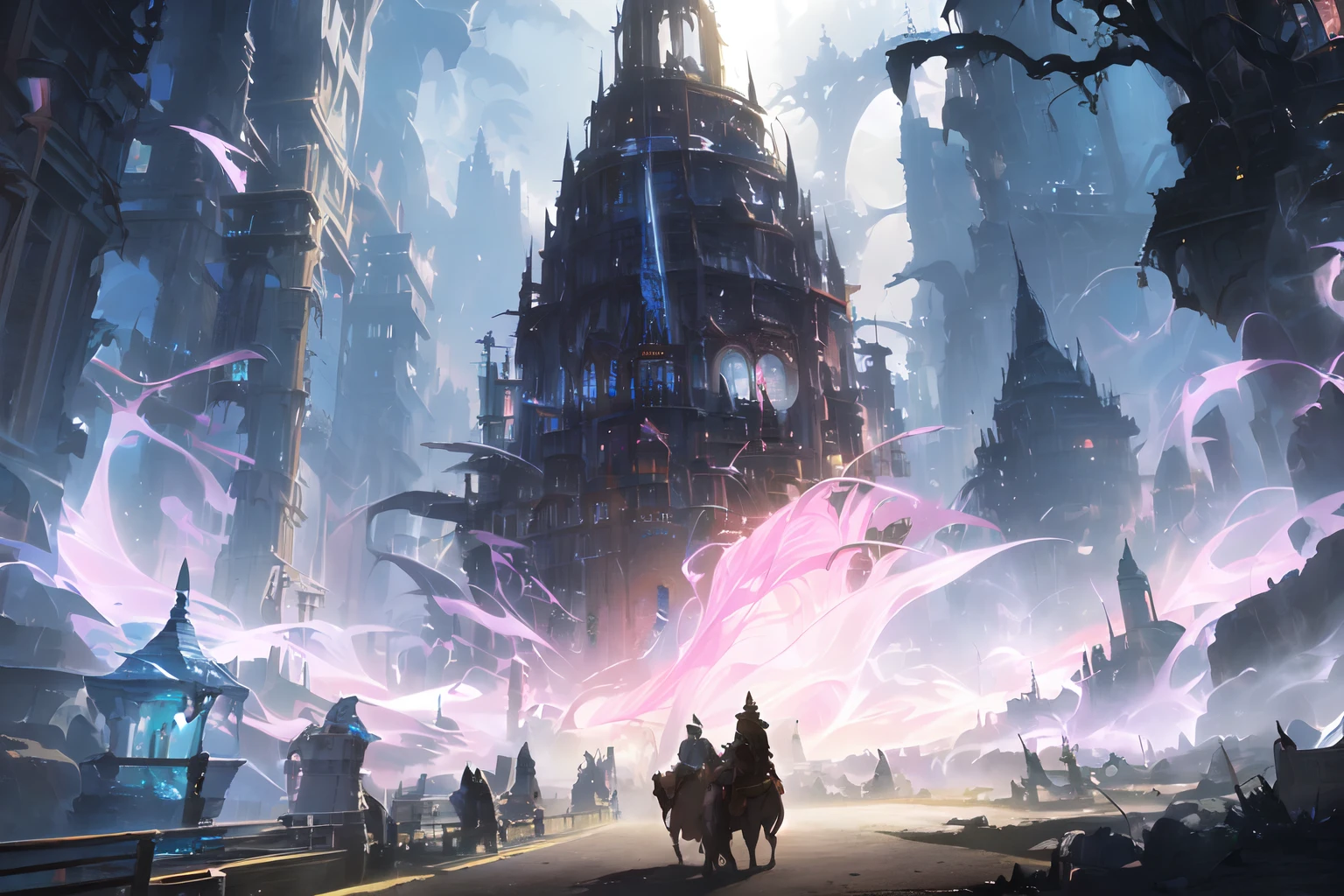”a bus journeys west,
the windshield flashing pink,
pink glancing off of metal,
brushing the dented flank
of blue, beat-up enamel." fantasy, RPG, adventurous. (masterpiece:1.2, best quality, digital art, hyperrealistic details, detailed digital art, realistic texture, detailed CG, extremely high detail, digital illustration)