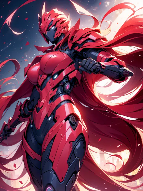 Her armor glows red as the neon city lights dance across its mechanical surface. Intricate cybernetics empower her movement with inhuman speed and strength. She strides silently through theLower Sectors, the alleyways bathed in the crimson radiance of her ...