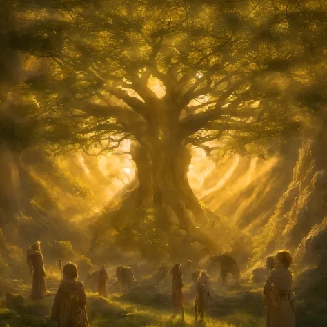 The Erdtree (Golden tree, Ōgonju) is a giant, golden tree that towers above the Lands Between. The Lands Between are blessed by the Elden Ring, which is the source of the Erdtree, that symbolizes its presence. It is the heart of the Golden Order. The bless...