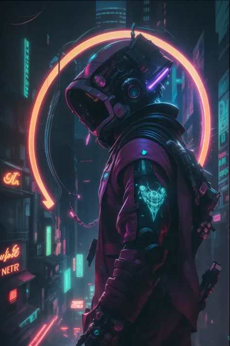 ' Prompt 1
"Artistic Image Types: {In the heart of a neon-drenched cyber city, Cypher strides with an air of confidence. His cybernetic limbs gleam with polished steel, adorned with pulsating LED lights that follow the rhythm of his movements. His eyes, a ...