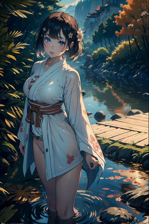 1girl Breasts Moon Lantern Night Seaart Ai