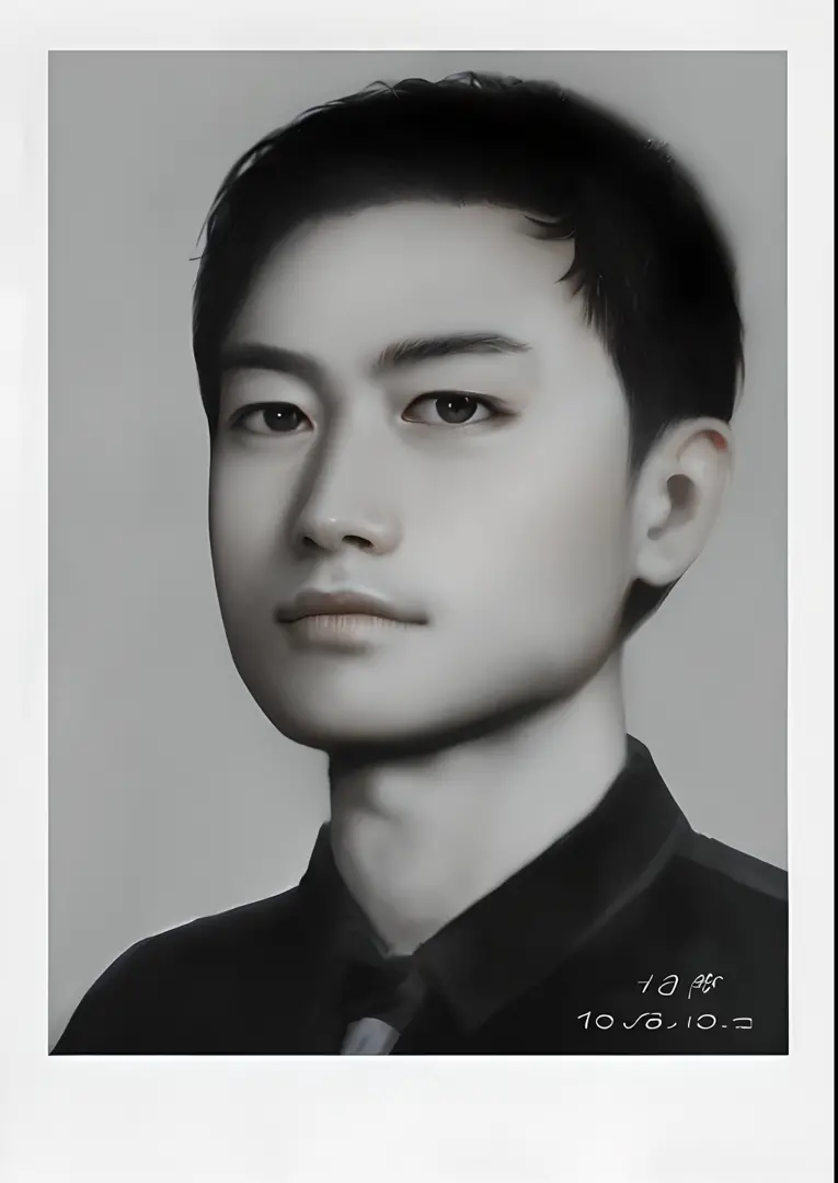 Photo of a man in a black shirt and tie, Inspired by Xiao Yuncong, inspired by Huang Gongwang, inspired by Wen Zhengming, inspir...