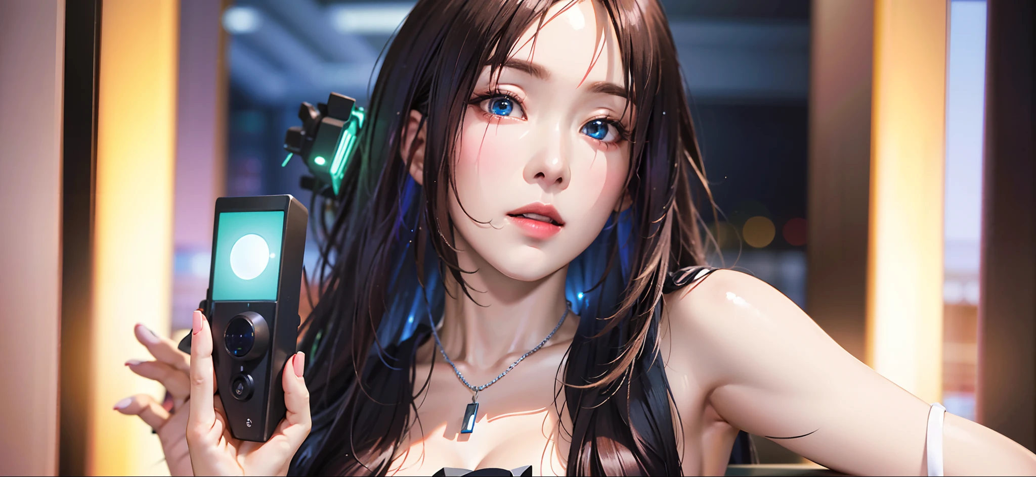 ((melhor qualidade)), ((obra de arte)), (detalhado:1.4), 3D, uma imagem de uma linda mulher cyberpunk,HDR (dinâmica de alto alcance),Rastreamento de raio,NVIDIA RTX,Super-resolução,Irreal 5,dispersão subterrânea,Texturização PBR,Pós-processamento,Filtragem anisotrópica,Profundidade de campo,Máxima clareza e nitidez,Texturas multicamadas,Mapas Albedo e Especulares,Sombreamento de superfície,Simulação precisa da interação luz-material,Proporções perfeitas,renderização de octanagem,iluminação em dois tons,Grande abertura,ISO baixo,Balanço de branco,regra dos terços,8K CRU,