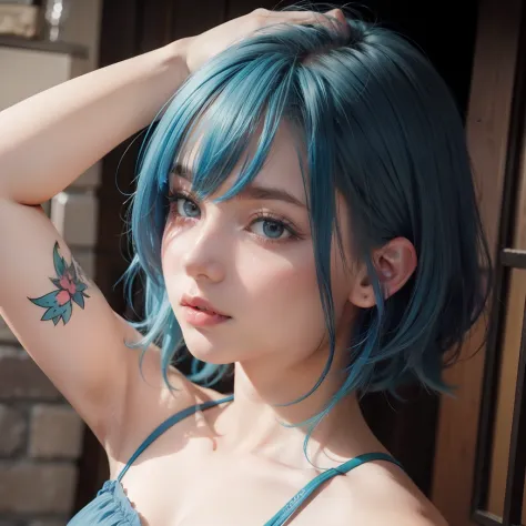 blue hair