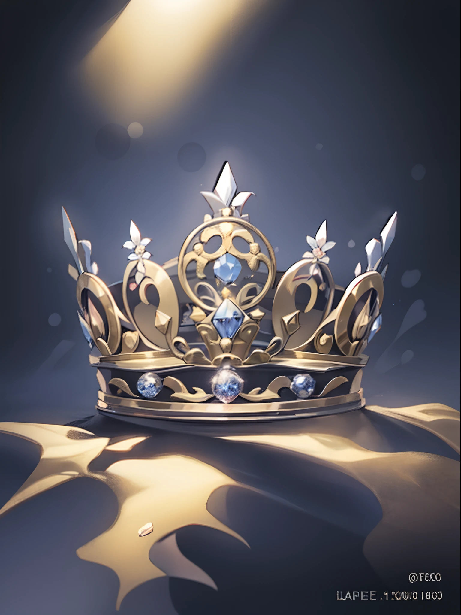 8k, (crown close-up), positive perspective!! , a crown with diamonds on a gold background, diamond wings!! , super realistic fantasy crown, golden crown, white laser crown, golden flower crown, floating crown, (ray tracing), (clean background)), crown, flower crown, crown, giant diamond crown, golden tiara, amazing flower crown, diamond crown