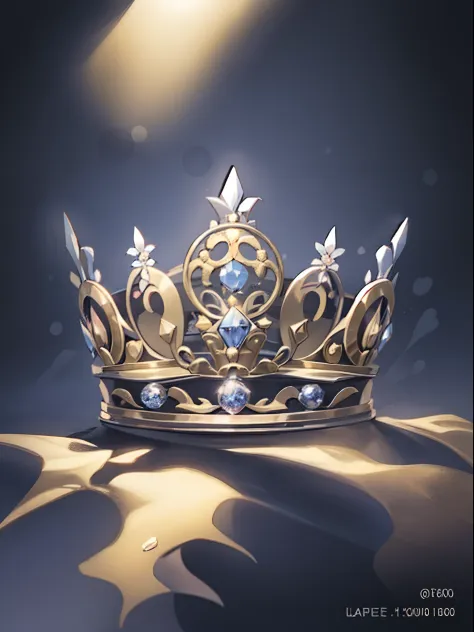 8k, (crown close-up), positive perspective!! , a crown with diamonds on a gold background, diamond wings!! , super realistic fan...