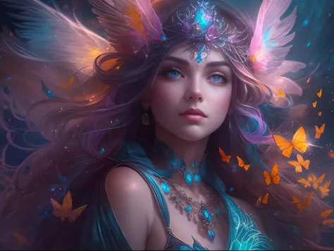 (((masterpiece))), (((best quality))), ((ultra-detailed)),(highly detailed CG illustration), ((extremely delicate and beautiful)) Create a stunning fantasy artwork that mimics the style of currently trending masters of the genre. The art piece should conta...
