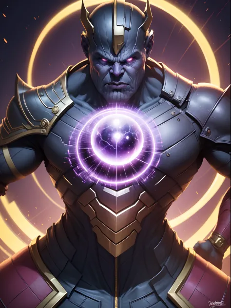 Thanos enfrentando darkside realista