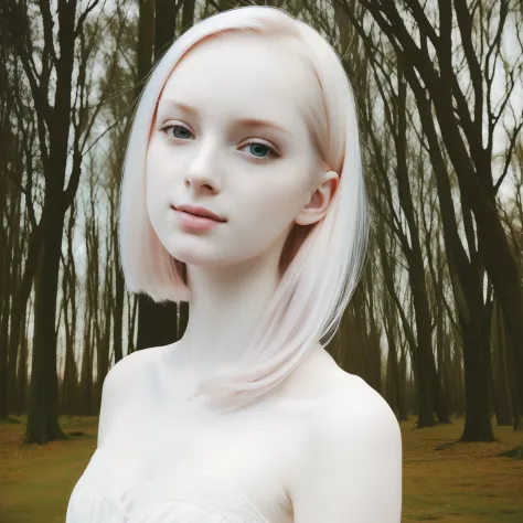 A beautiful girl, pale skin