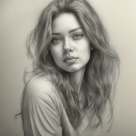 drawing of a woman, realistic sketch, hyperrealistic sketch, detailed ...