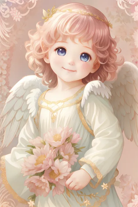 Baby Angel、Smile cutely、brilliance、blanche、adolable、heartbackground､jugendstil