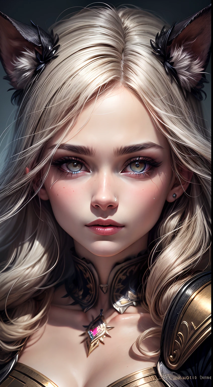 Very Beautiful princesse glowing eyes Face portrait hyper realistic super detailed Dynamic face expressions