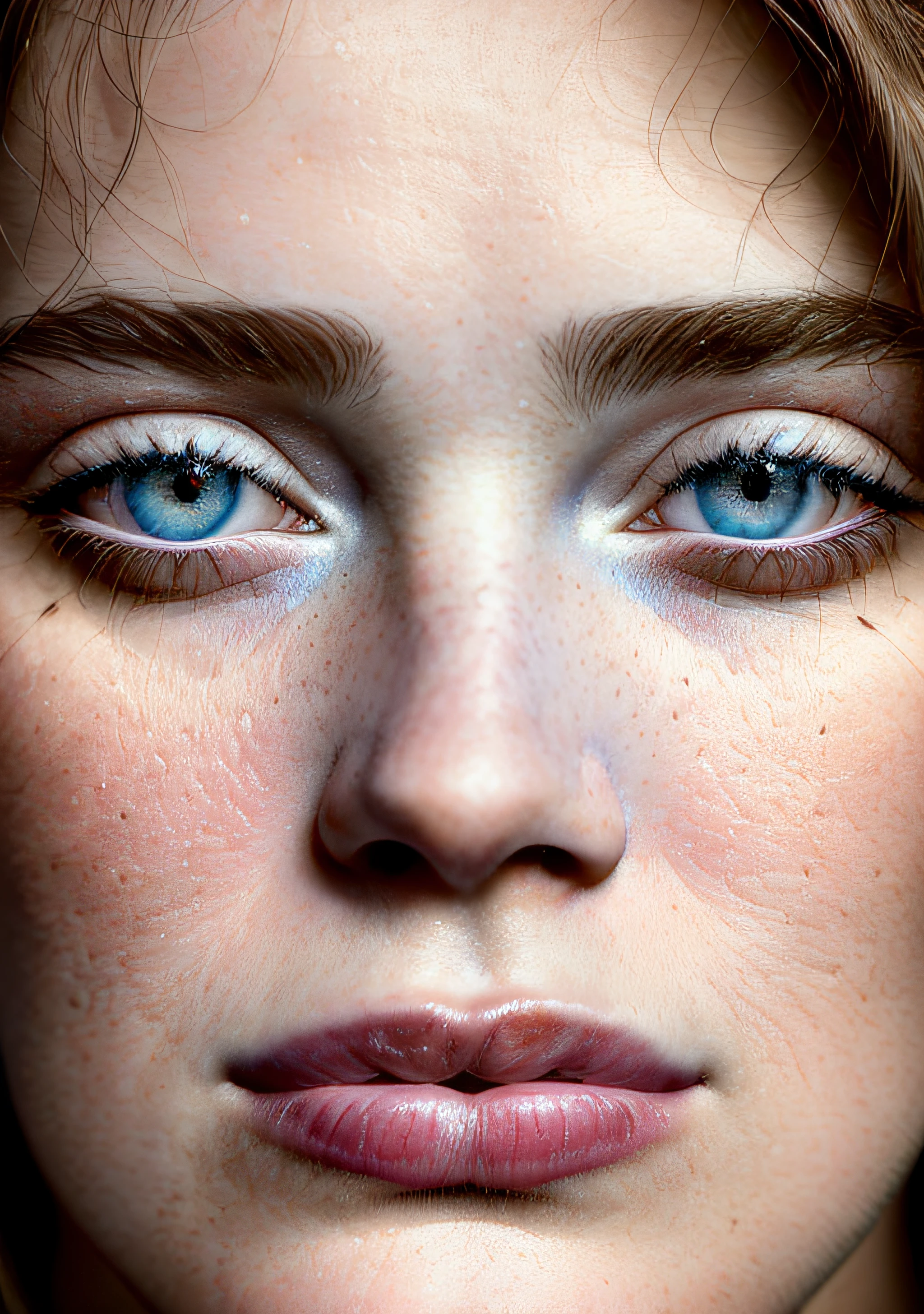 Close-up photography of the face of a beautiful 25 years old  ((ohwx woman)), (by Alyssa Monks:1.1), beautiful lighting, sharp focus, 8k, high res, (pores:0.1), (sweaty:0.8), Masterpiece, Nikon Z9, Crash Zoom Aqua lighting, 18-55mm Fauvist --aspect 7:4 --s 750 --v 5.2