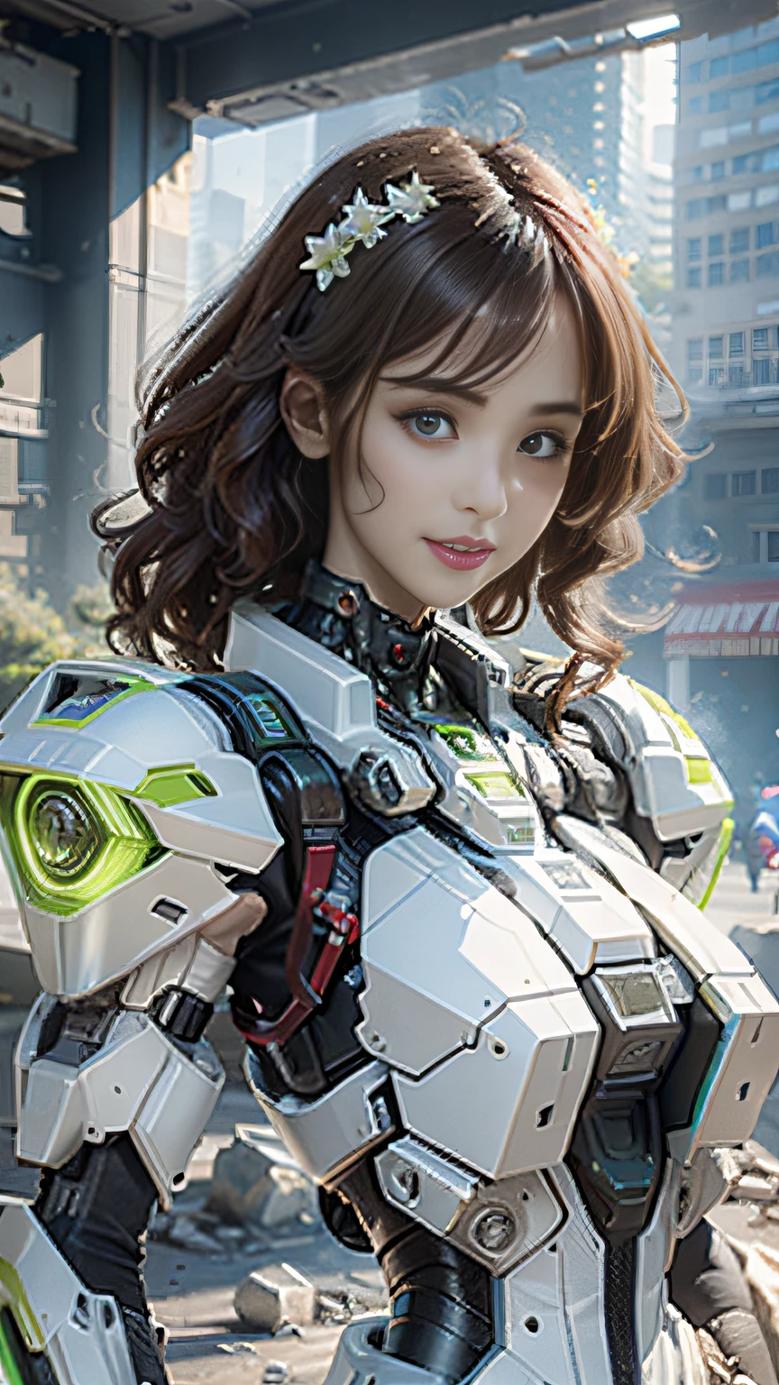 ((Best quality)), ((masterpiece)), (highly detailed:1.3), 3D,Shitu-mecha, beautiful cyberpunk women with her mecha in the ruins of city from a forgoten war, ancient technology,HDR (High Dynamic Range),Ray Tracing,NVIDIA RTX,Super-Resolution,Unreal 5,Subsurface scattering,PBR Texturing,Post-processing,Anisotropic Filtering,Depth-of-field,Maximum clarity and sharpness,Multi-layered textures,Albedo and Specular maps,Surface shading,Accurate simulation of light-material interaction,Perfect proportions,Octane Render,Two-tone lighting,Low ISO,White balance,Rule of thirds,Wide aperature,8K RAW,Efficient Sub-Pixel,sub-pixel convolution,luminescent particles,light scattering,Tyndall effect