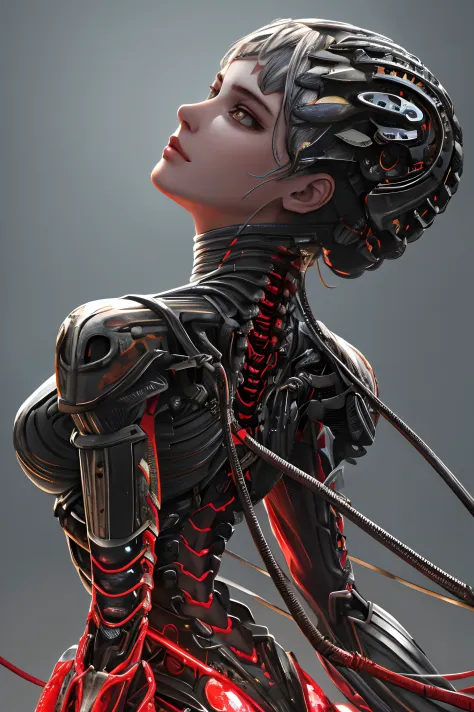 1mechanical girl,((ultra realistic details)), portrait, global illumination, shadows, octane render, 8k, ultra sharp,metal,intricate, ornaments detailed, cold colors, egypician detail, highly intricate details, realistic light, trending on cgsociety, glowi...