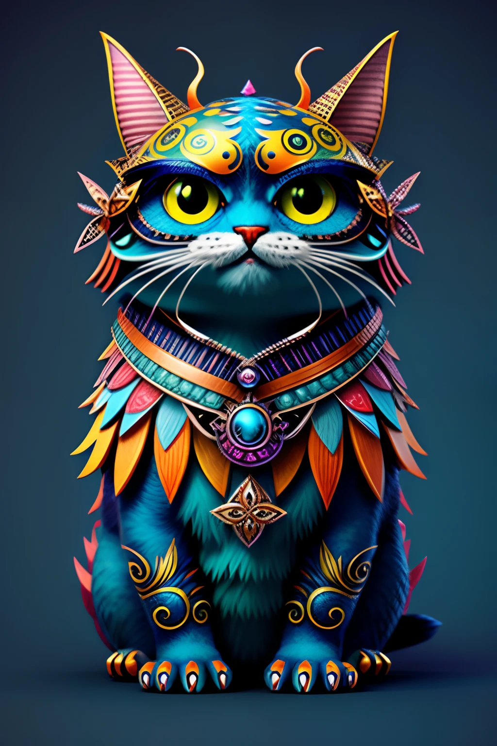 Design de monstre fantastique, drôle, ultra détaillé, mignon, papillon, style-sylvamagic cat,