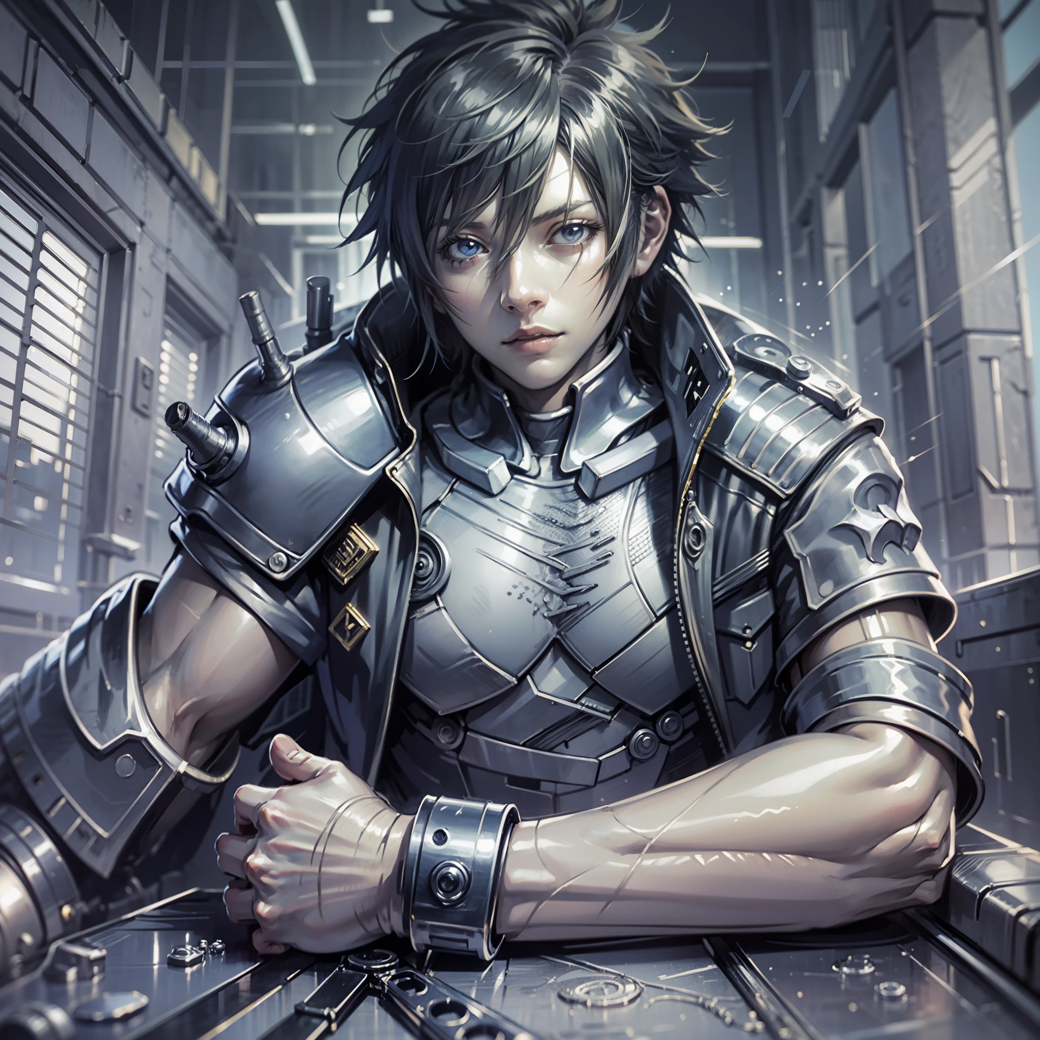 Final Fantasy, Noctis, abs, sexy, badass pose,  Chico de anime en una cama con las manos en la cabeza, Hermosa pose de anime, Anime hombre guapo, Personaje masculino de anime, Badass Anime 8K, Arte detallado del personaje de anime, Concepto de anime HDR Anime MacManus, Chico anime, Ikuto Yamashita, Anime CG arte suave, Fondo de pantalla de manga 4 k, inspirado por Yamagata Hiro, Wallaper de anime