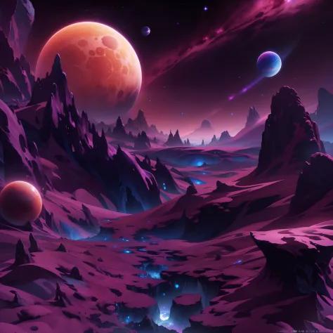 Cosmic landscape、Mysterious planet、8K