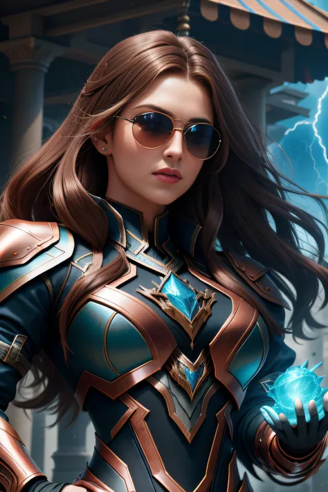 Elastic photos [Siren|sorceress woman] , Thunderball, An armored woman wearing sunglasses,salama ,wearing edgThunderstruck_Armor...