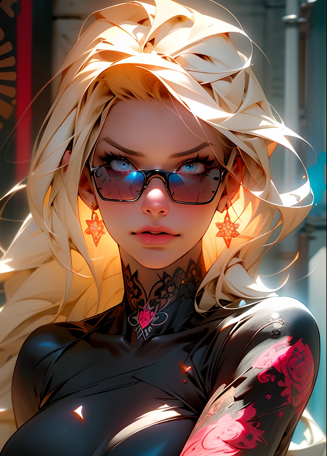 ((best quality)), ((masterpiece)), ((realistic)), (detailed) 1ghotic girl with fluid hair, melt, sexy, lace clothes, tattoos, lots of skulls, mandalas, cinematic, sharp, ray tracing, brightness, luminosity