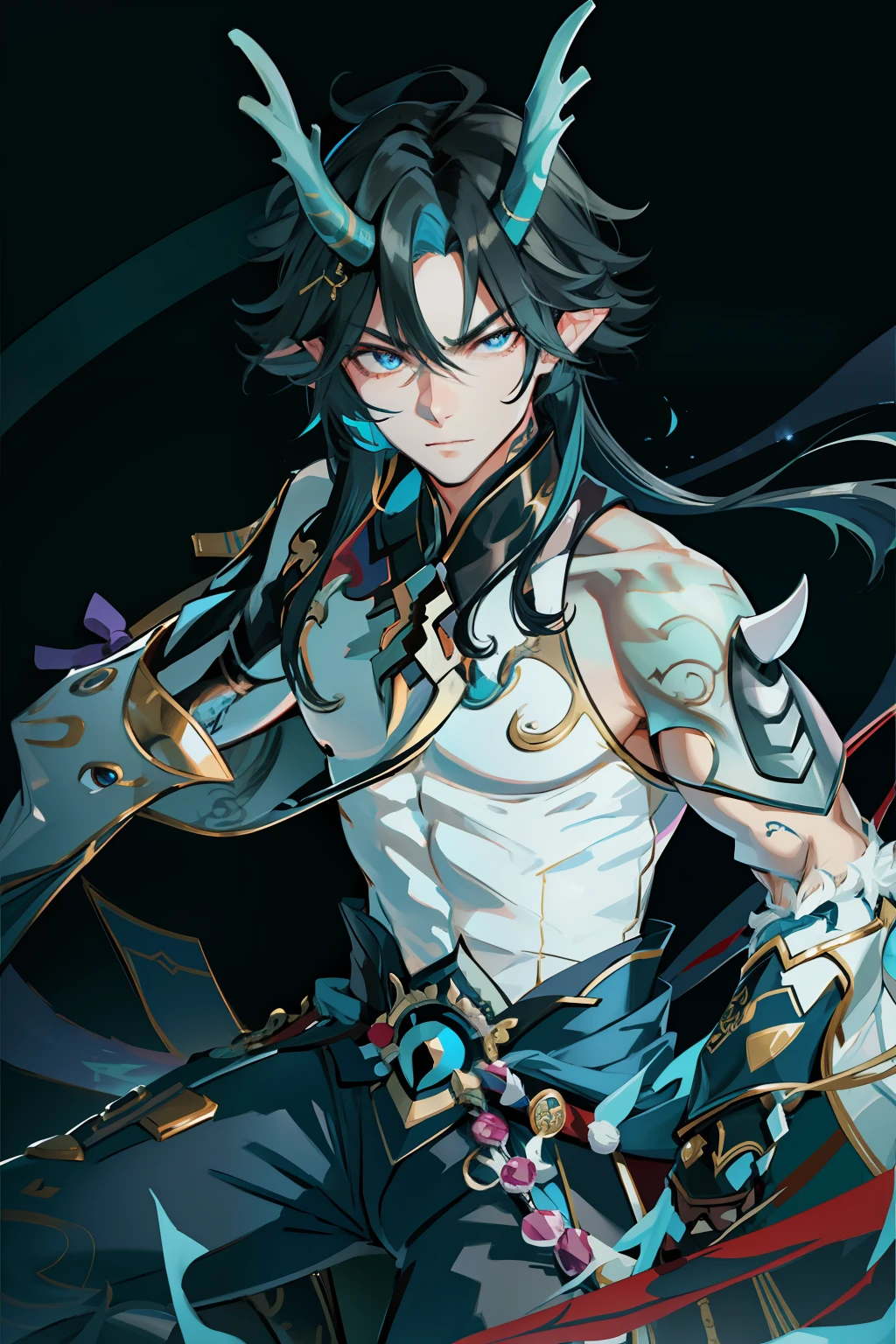 A close up of a person with a sword and a sword - SeaArt AI