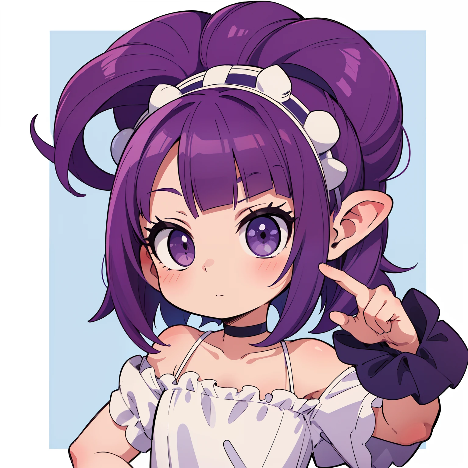 obra-prima, melhor qualidade, 1. garota rindo, cabelo ROXO, purple hair, chibi infantil, Chibi, rindo (garota solo) rosto grande