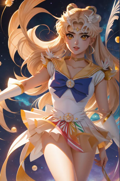 Garota anime com longos cabelos loiros e uma roupa de marinheiro, portrait knights of zodiac girl, Artgerm JSC, Artgerm extremam...